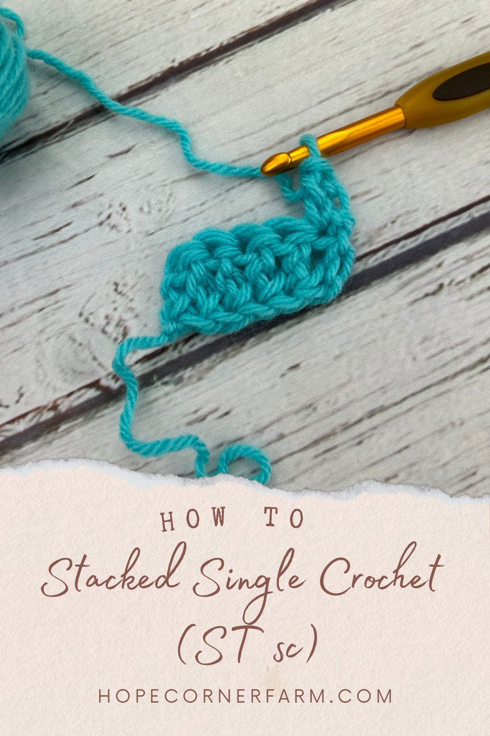 How To Stacked Single Crochet Stitch Hope Corner Farm