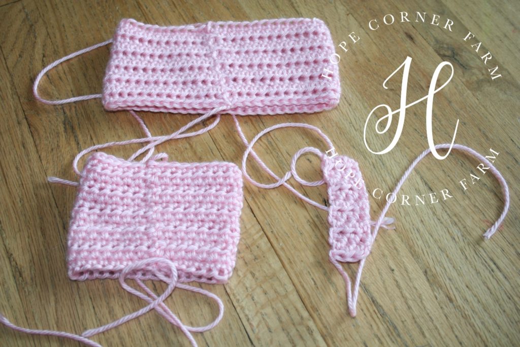 Assembly of the Crochet Bow Headband Hope Corner Farm