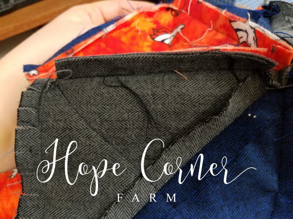 Half Square Triangle Rag Quilt Hope Corner Farm