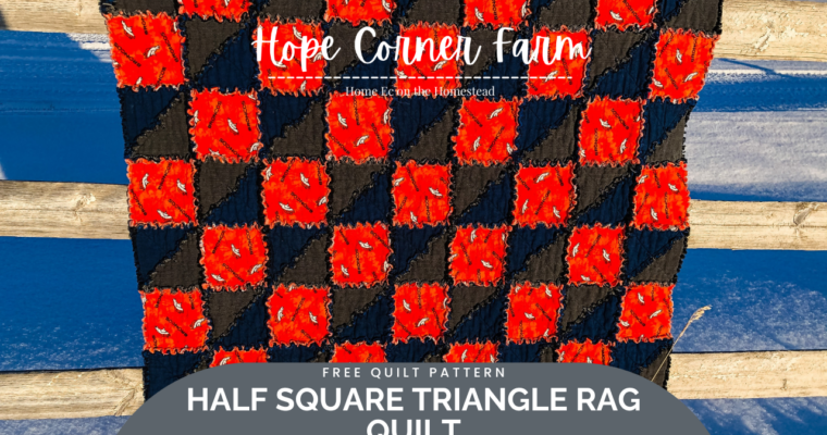 Half Square Triangle Rag Quilt