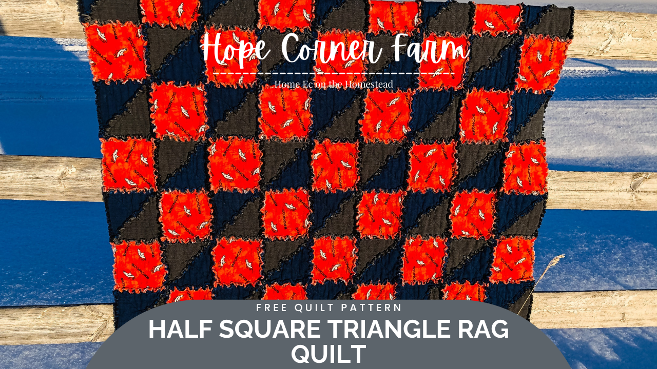 Half Square Triangle Rag Quilt