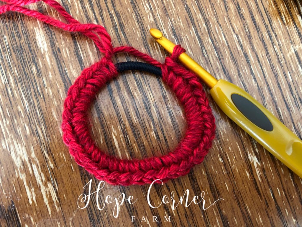 Single Crochets for Crochet Scrunchie Hope Corner Farm