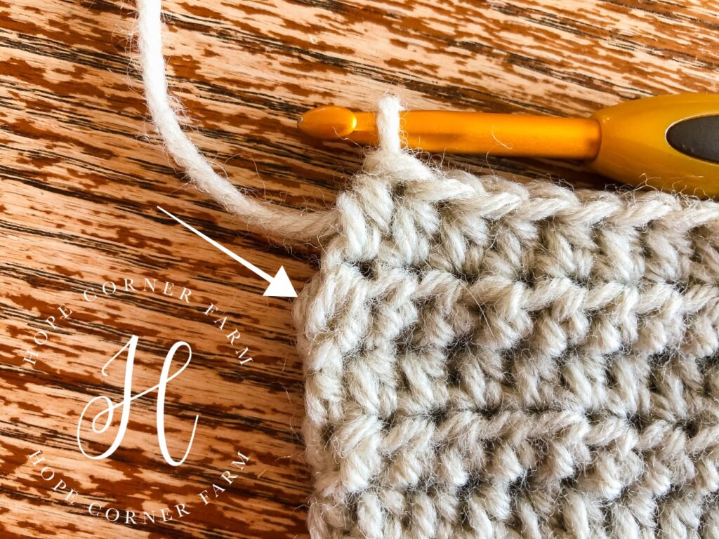 Where to place stitches in the wide cinch headband Hope Corner Farm
