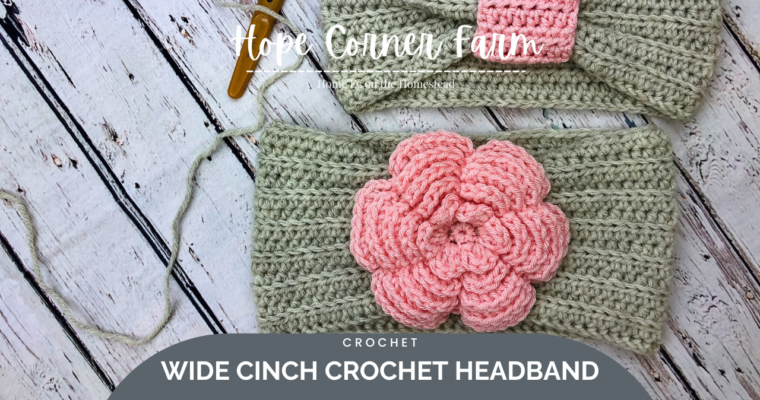 Wide Cinch Headband Crochet Pattern