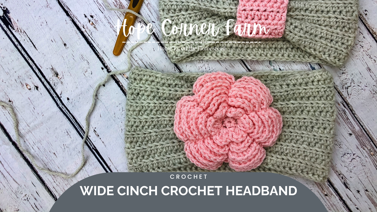 Wide Cinch Headband Crochet Pattern