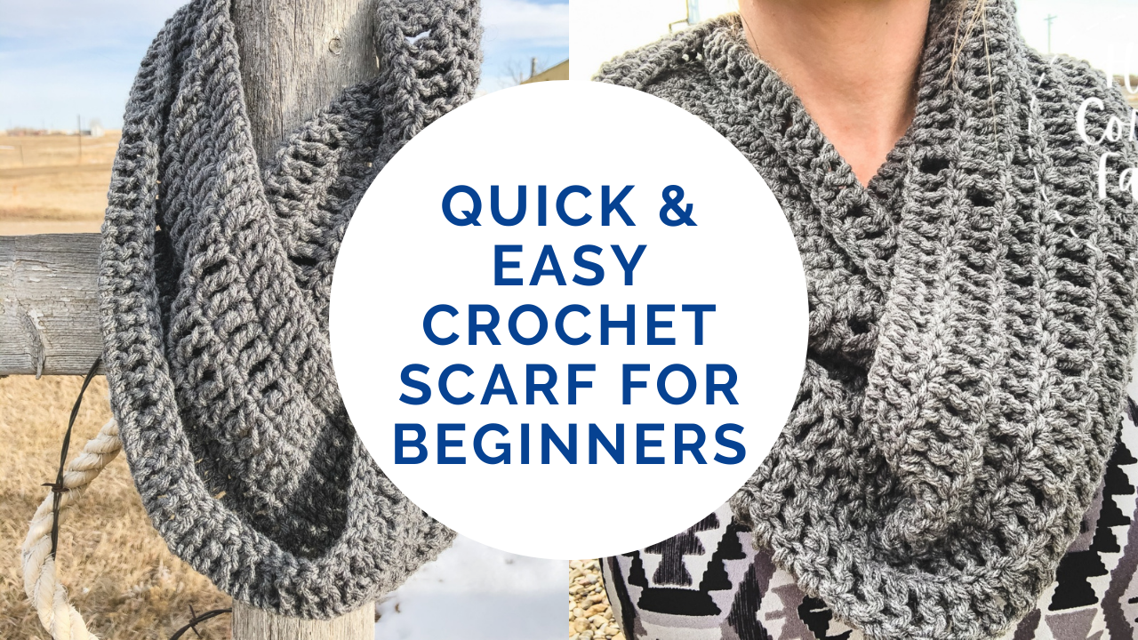 Quick and Easy Crochet Scarf for Beginners - Hope Corner Farm