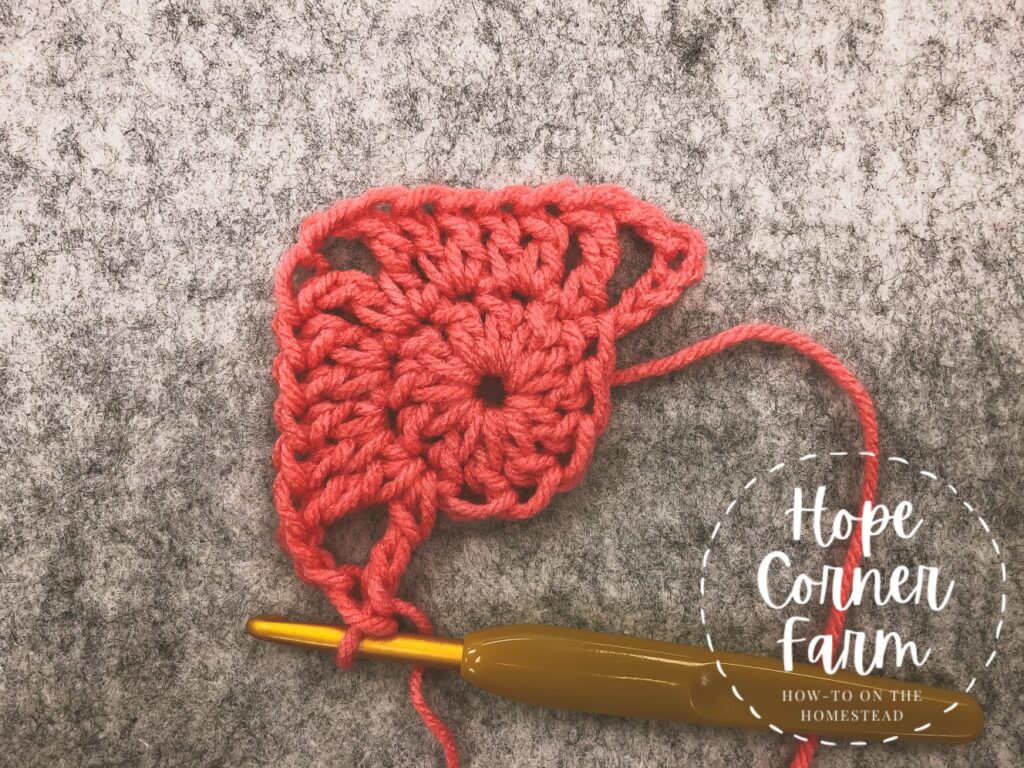 Modern granny square crochet