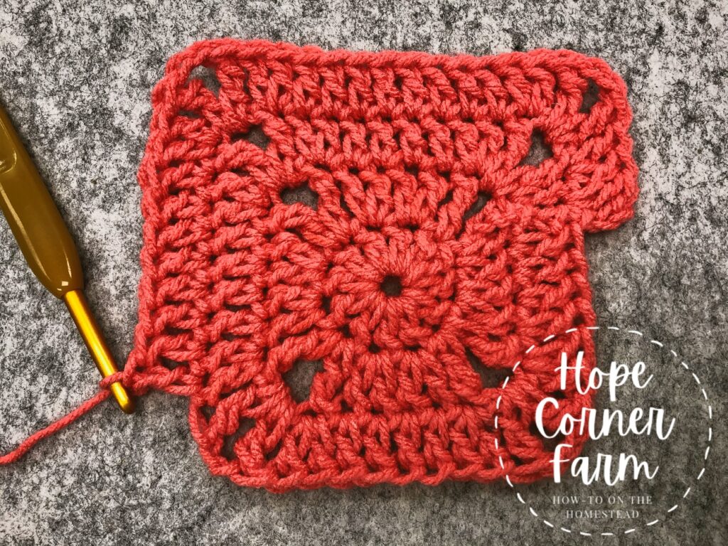 Quick and Easy Modern Crochet Granny Square - Hope Corner Farm