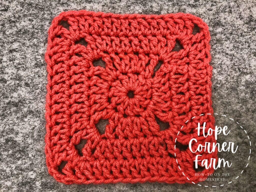 finished quick and easy crochet granny square