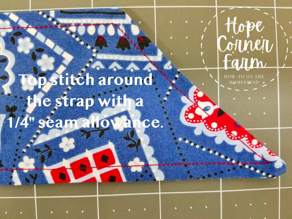 top stitched waistband strap for the apron
