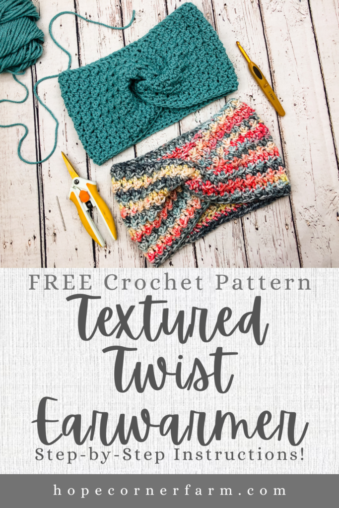 Textured Twist Crochet Earwarmer free pattern