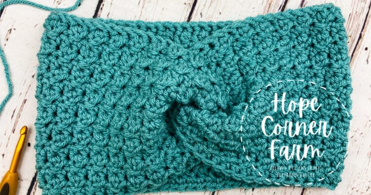Textured Twist Crochet Headband  Free Pattern