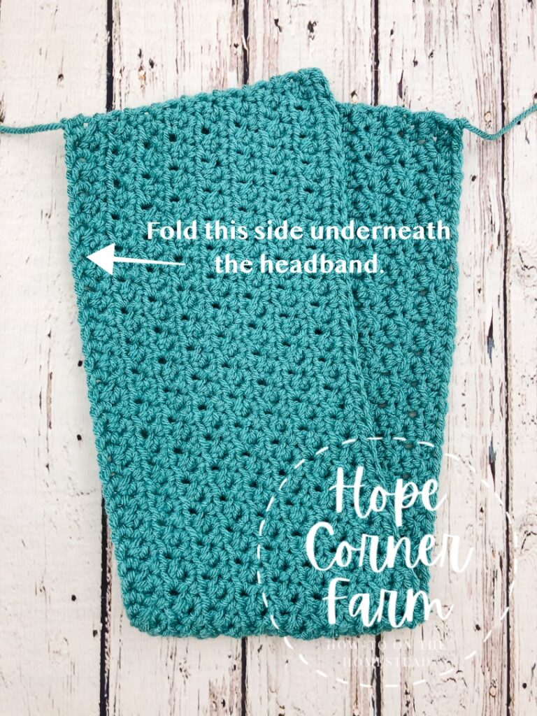 how to fold the textured twist crochet headbadn