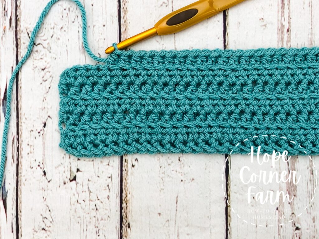 twist crochet ear warmer row 6