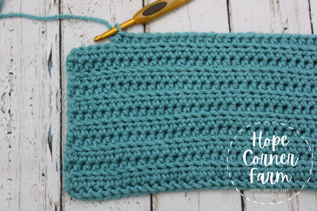 row 12 in a crochet twist headband