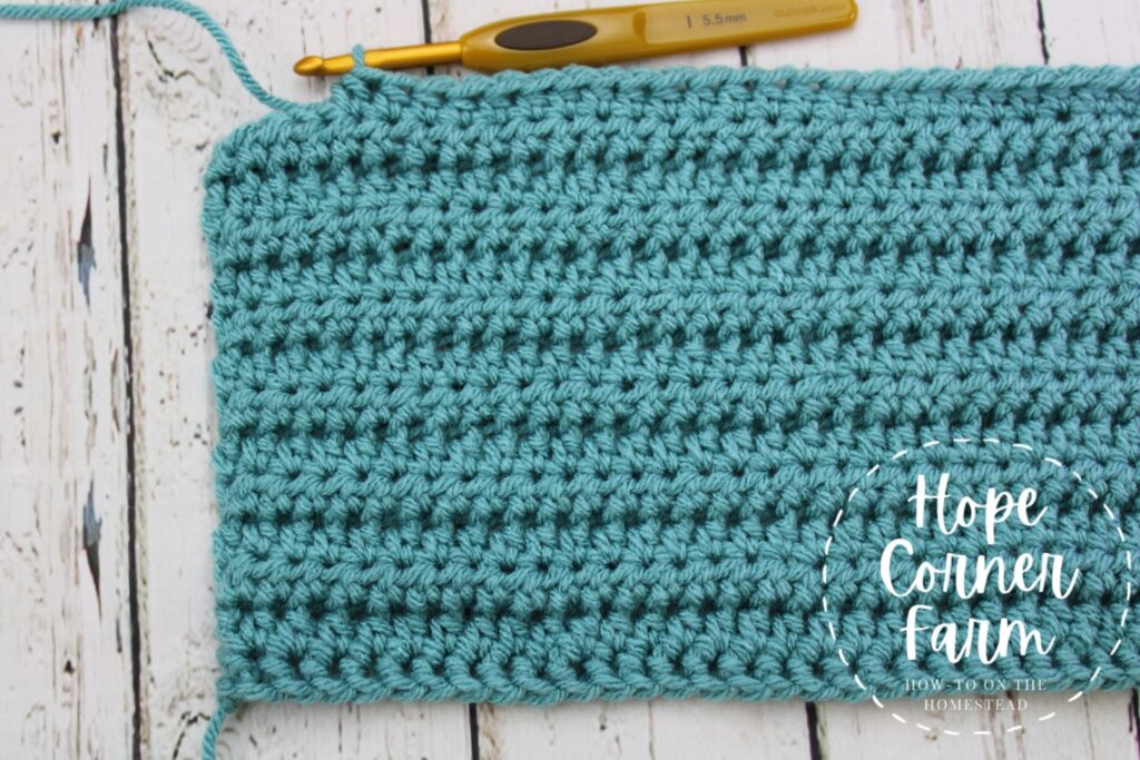 row 13 of the crochet ear warmer