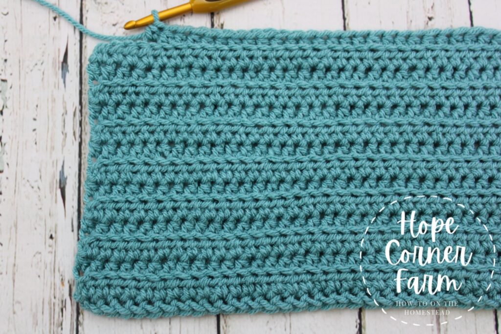 14th row of the crochet headband