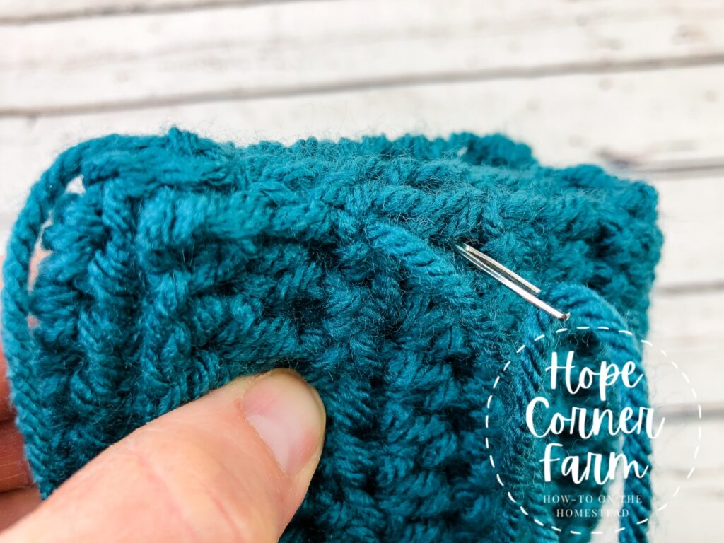sewing a twist crochet ear warmer