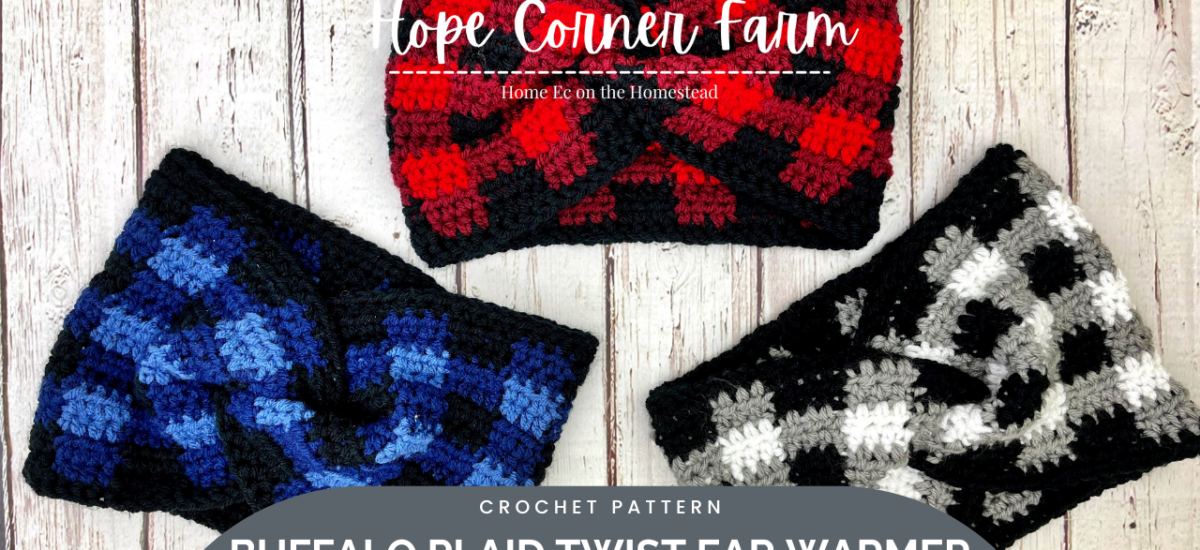 Crochet Buffalo Plaid Headband