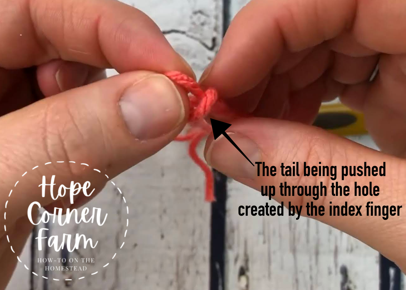 How to Slip Knot in Crochet - Hope Corner Farm