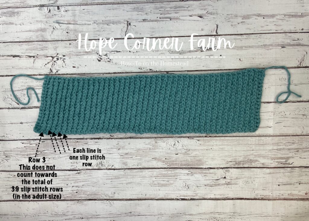 free crochet headband counting rows