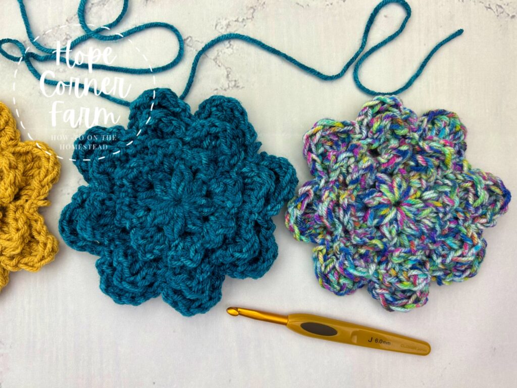 3-layer crochet flower pattern