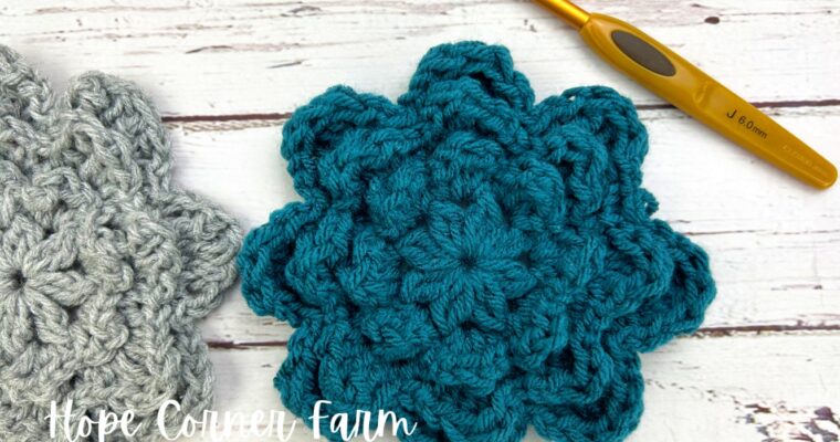 How to Crochet a Big Crochet Flower