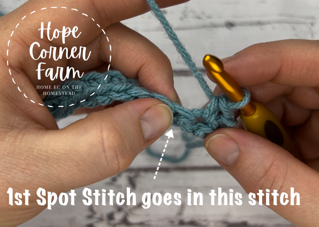 Where to place the spot stitch