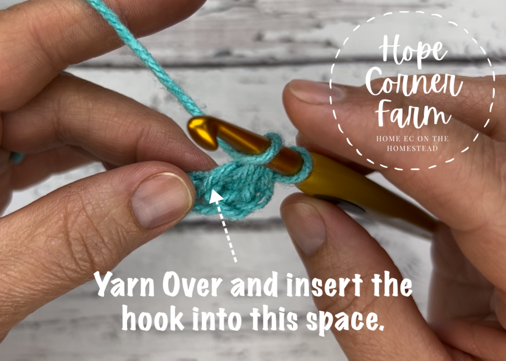 Where to place the next Foundation Half Double Crochet