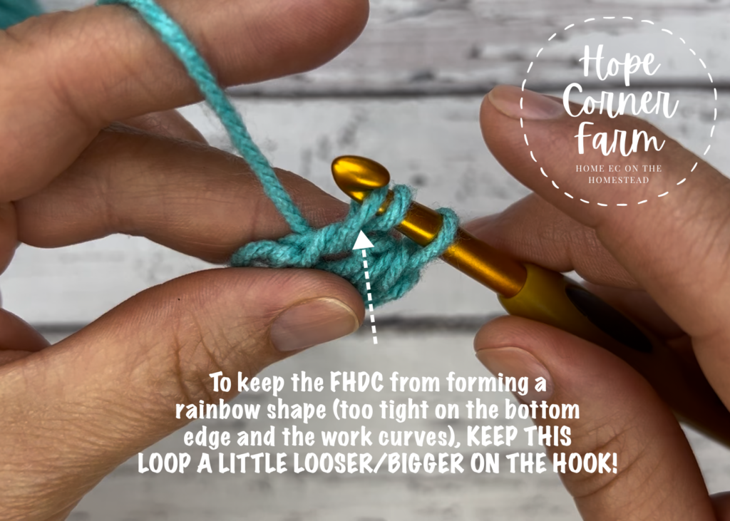 Tension fix for the Foundation Half Double Crochet stitch