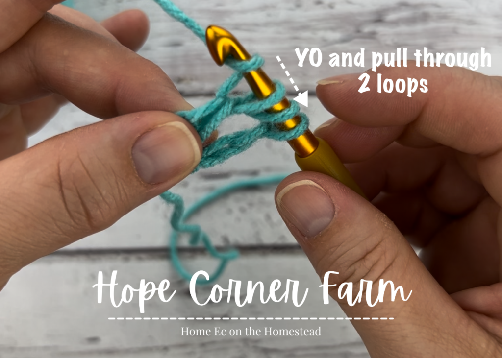 Yarn Over and pull through 2 loops
