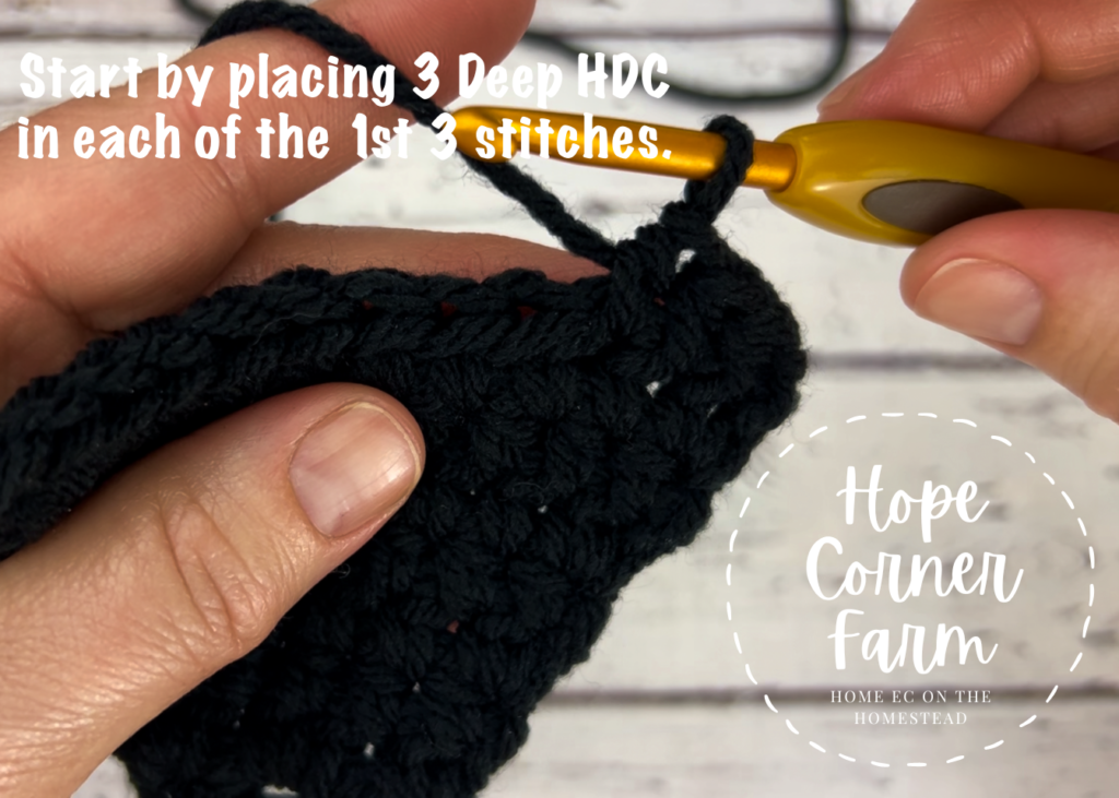 Row 11 Crochet headband by Hope Corner Farm