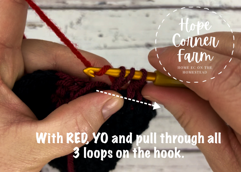 Switching yarn colors