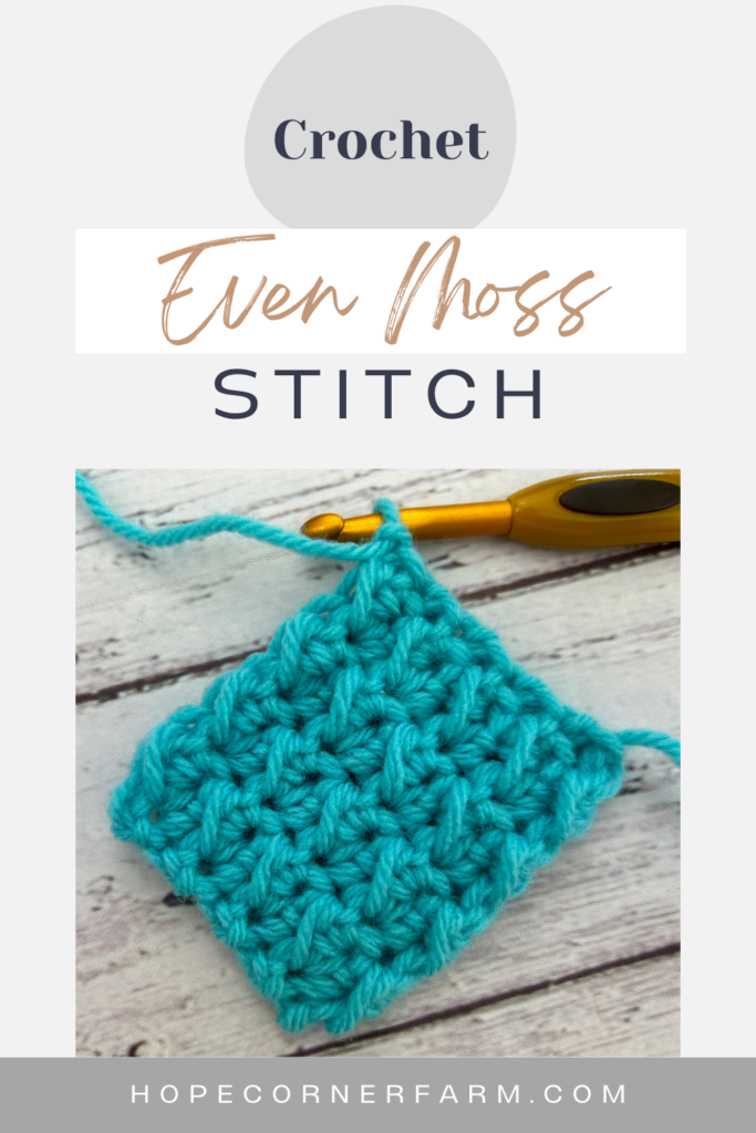 How to Even Moss Stitch in Crochet