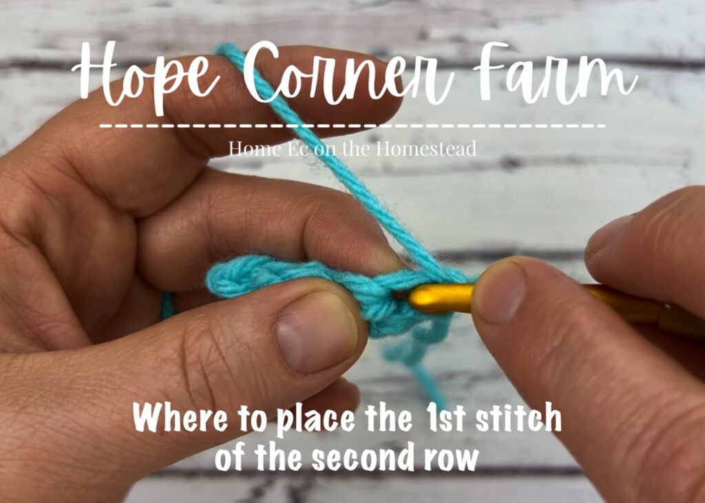Where to place the first stitch