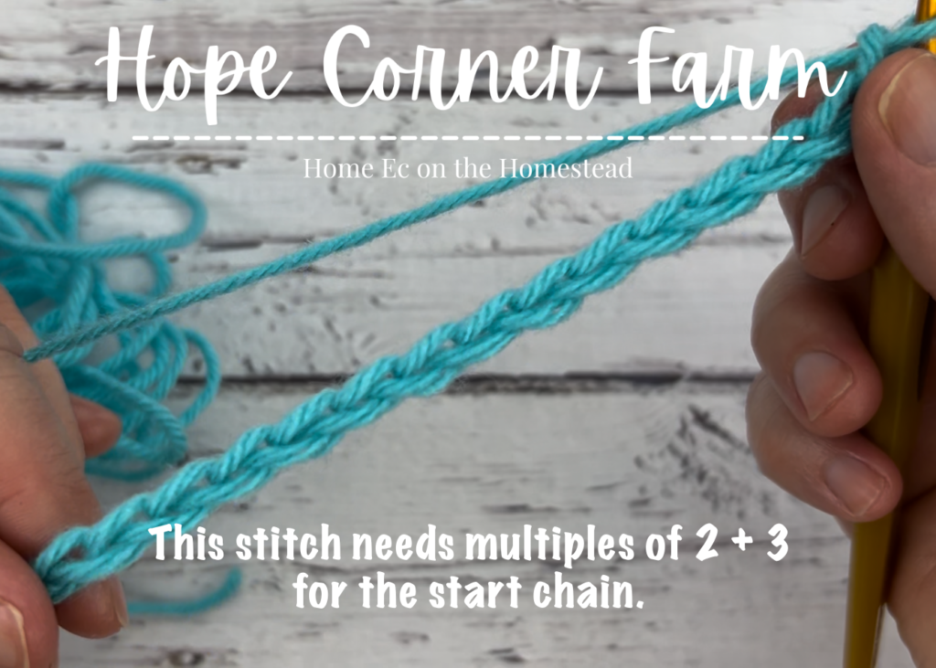 Chain start to the Floret Stitch