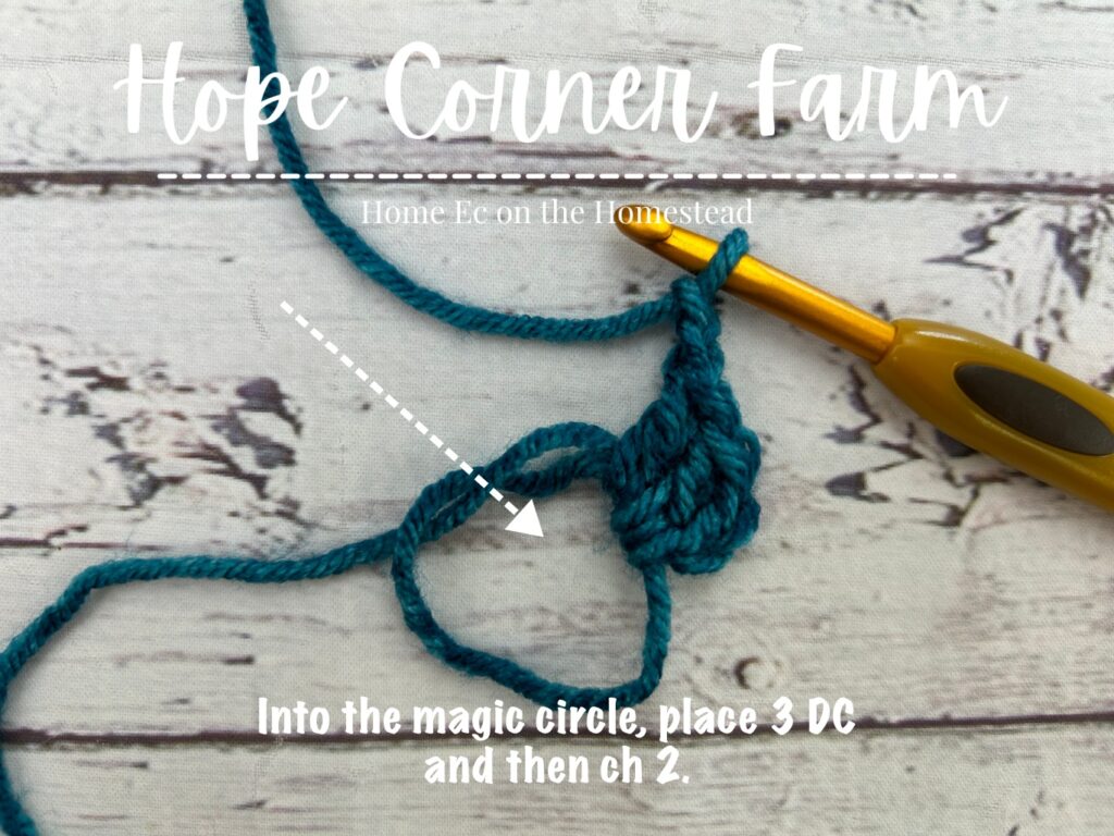 Where to place the crochet stitches