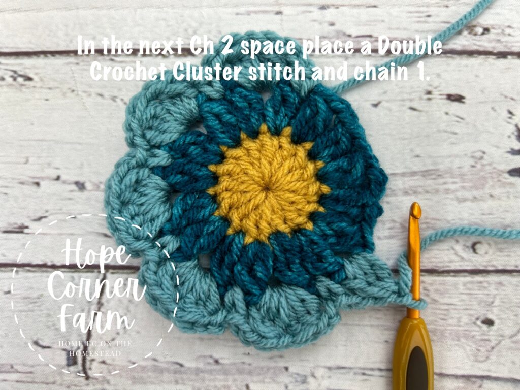 round 2 simple crochet granny square
