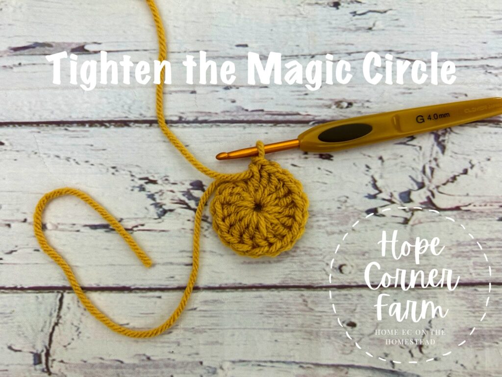tighten the magic circle