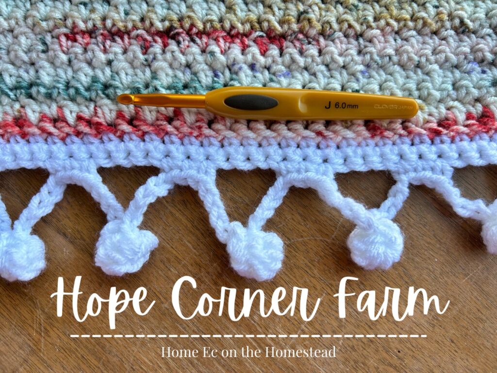 how to crochet a blanket border Hope Corner Farm