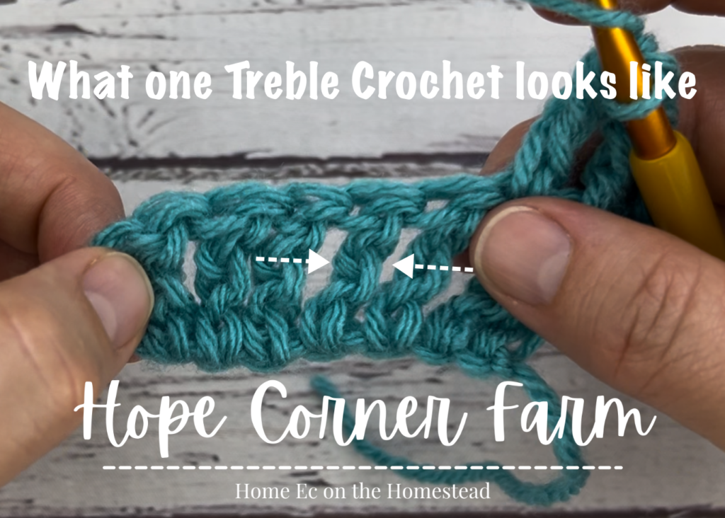 One treble crochet stitch