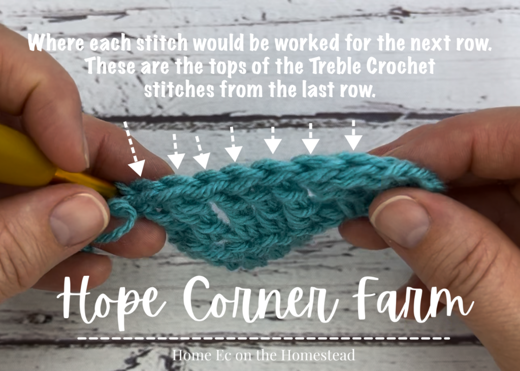 crochet stitch placement