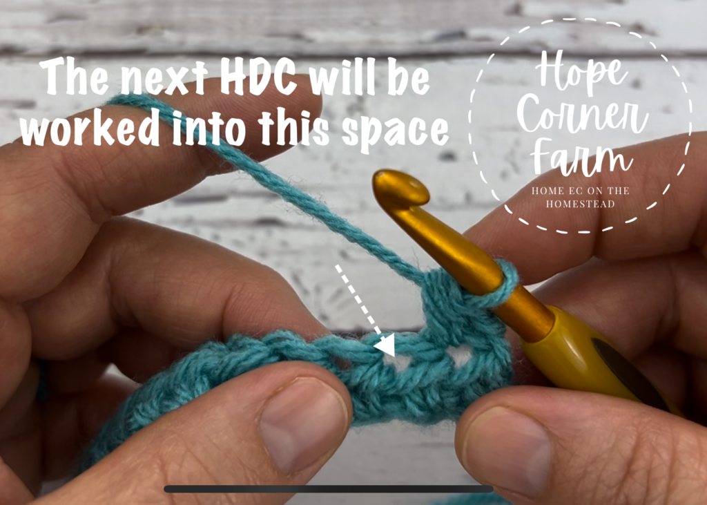 how to half double crochet stitch