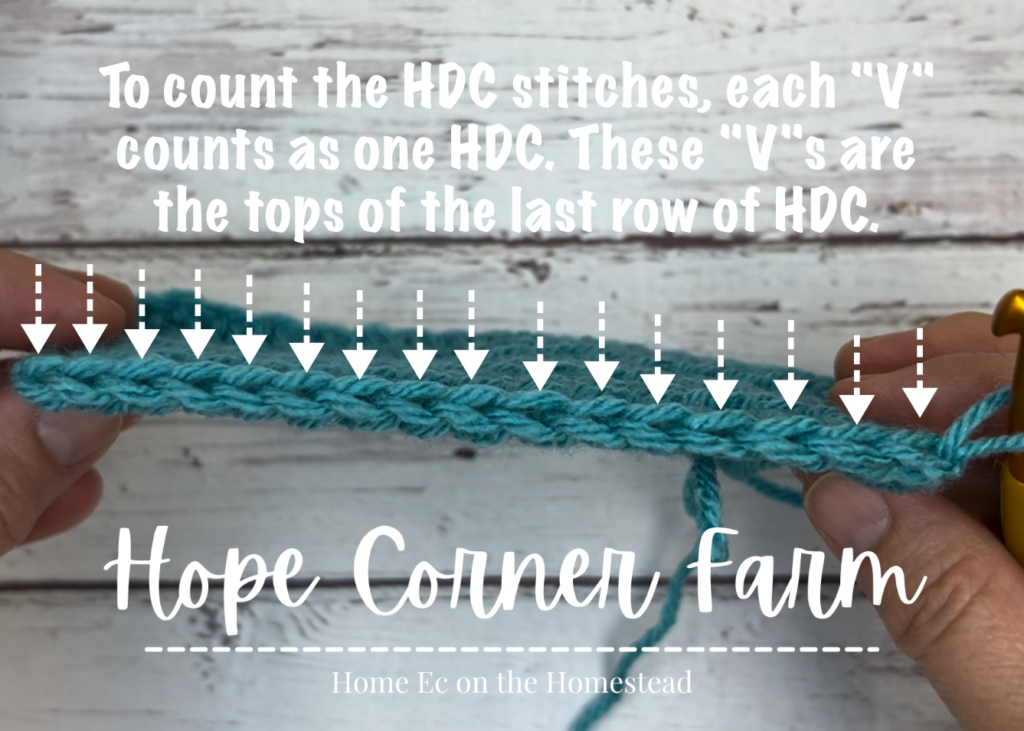 How to count the half double crochet stitch