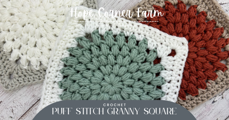 Crochet Puff Stitch Granny Square