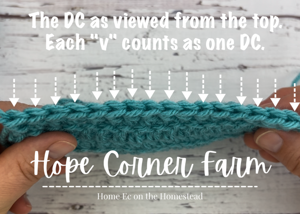 How to count double crochet stitches