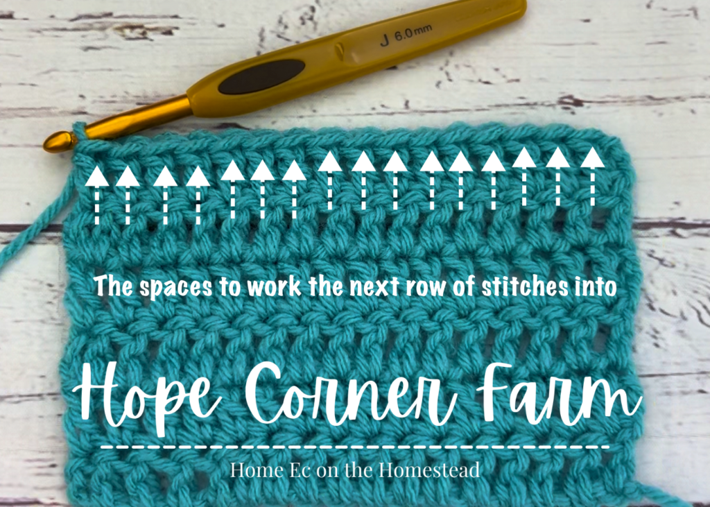 Where to place the crochet stitches