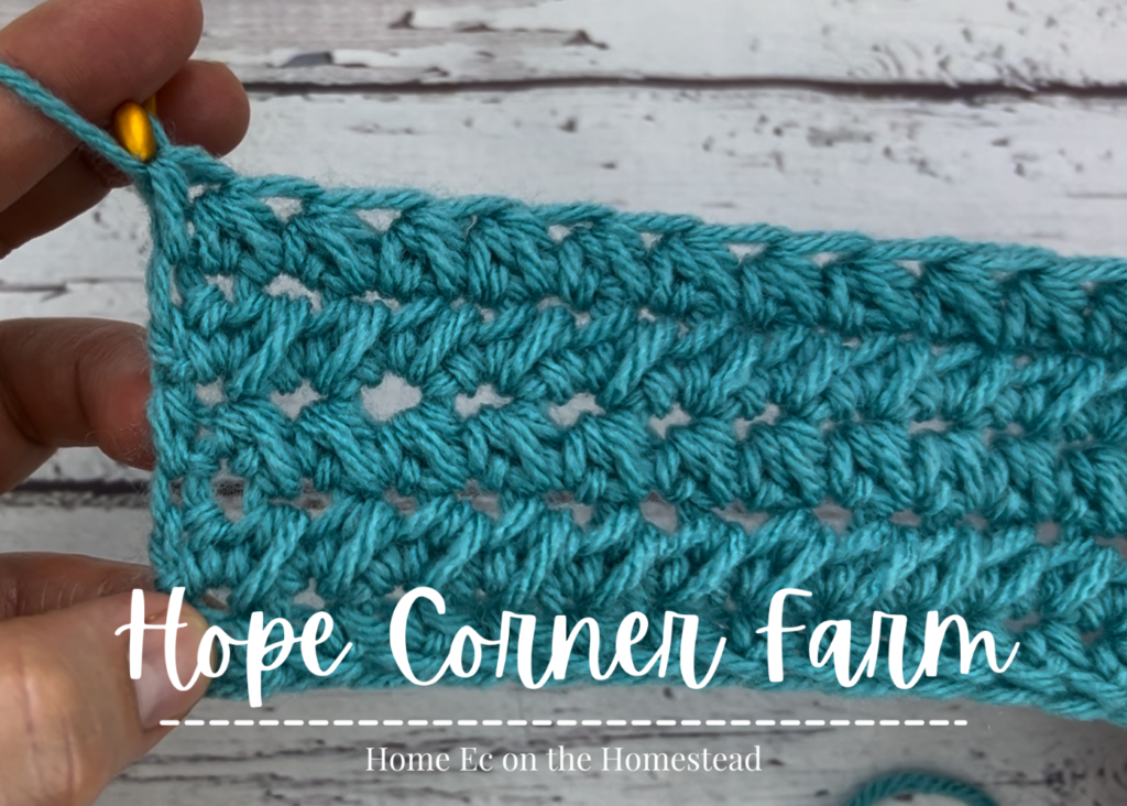 How to paired half double crochet stitch