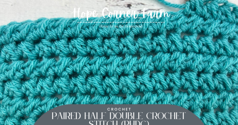 Paired Half Double Crochet Stitch