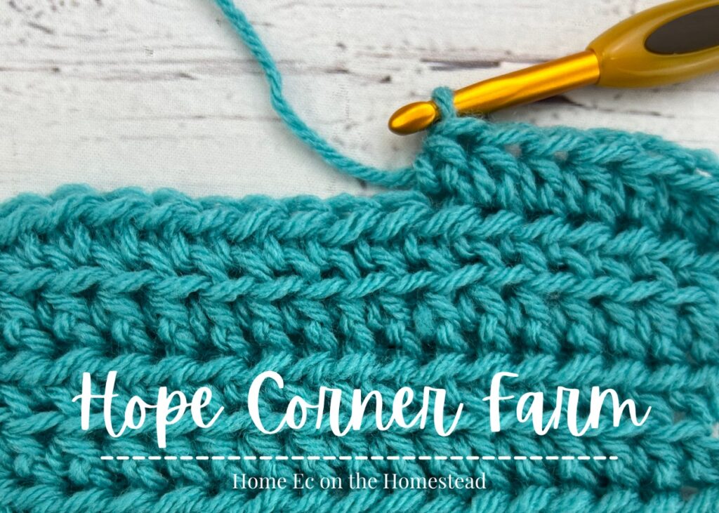 Front Loop Half Double Crochet Stitch Hope Corner Farm